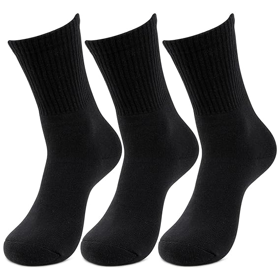 Men Cushioned Black Ankle Sports Socks- Pack of 3 – BONJOUR