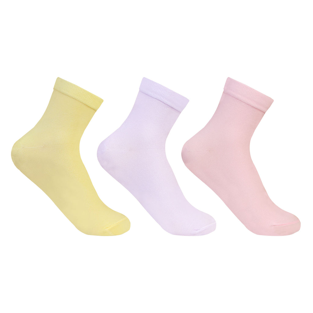 Women Silken Anklet Socks - 3 Pairs