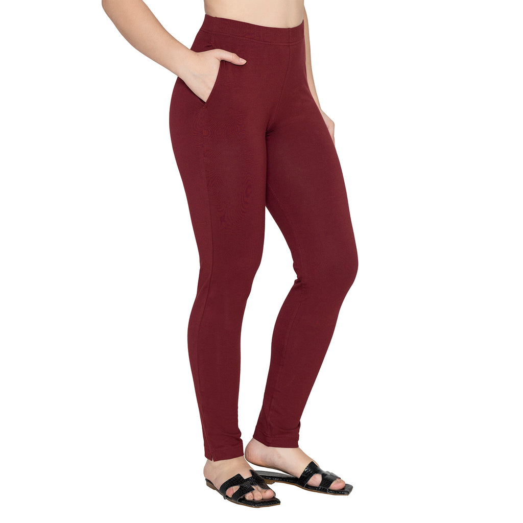 Women Soft Cotton Kurti Pant - Dk. Maroon