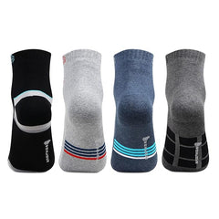 Men Cushioned Ankle Length Athletic Sports Socks -Pack Of 4 – BONJOUR