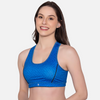 Blue Full Coverage Wirefree Padded Sports Bra