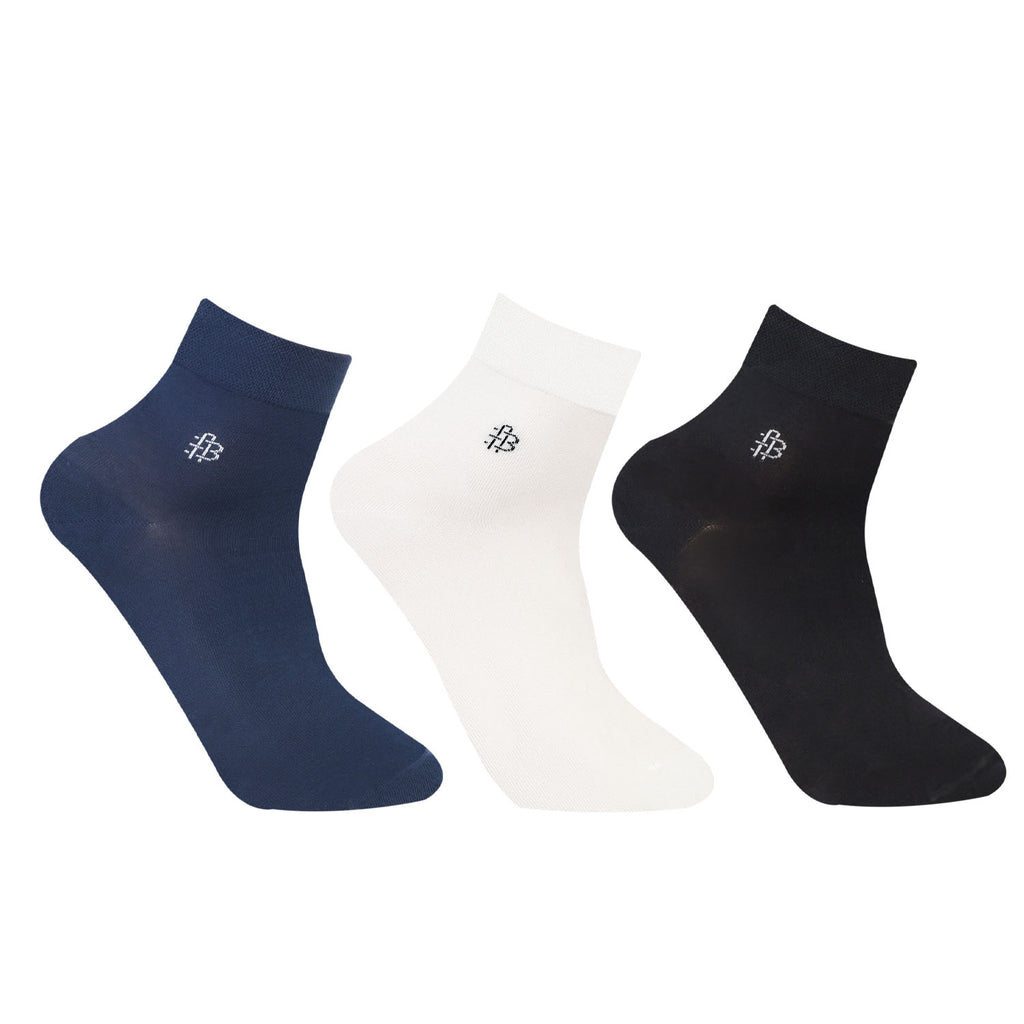 Bamboo Ankle Socks made from Fiber for Men - Pack of 3