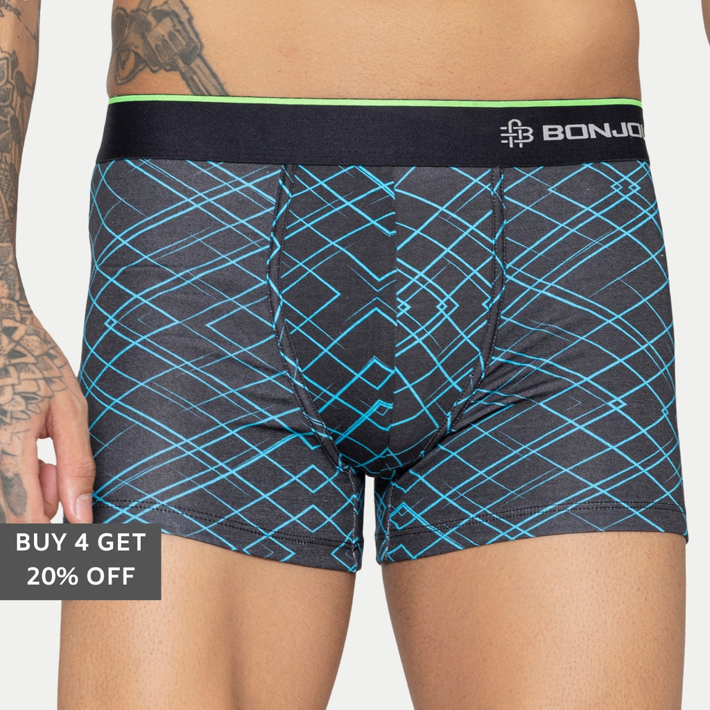 Men's Graphic Print Modal Cotton Trunks - Single Pack | Navy