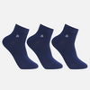 Bamboo Fiber Classic Ankle Socks (Navy) - Pack of 3
