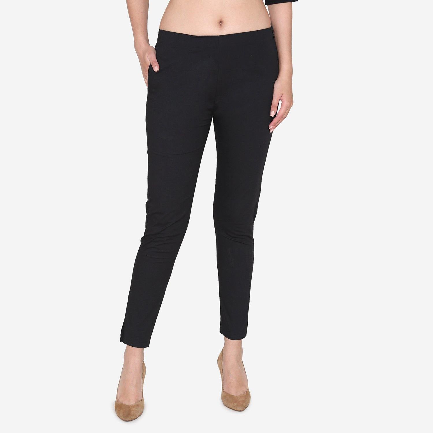LAYA Regular Fit Women Black Trousers  Buy LAYA Regular Fit Women Black  Trousers Online at Best Prices in India  Flipkartcom