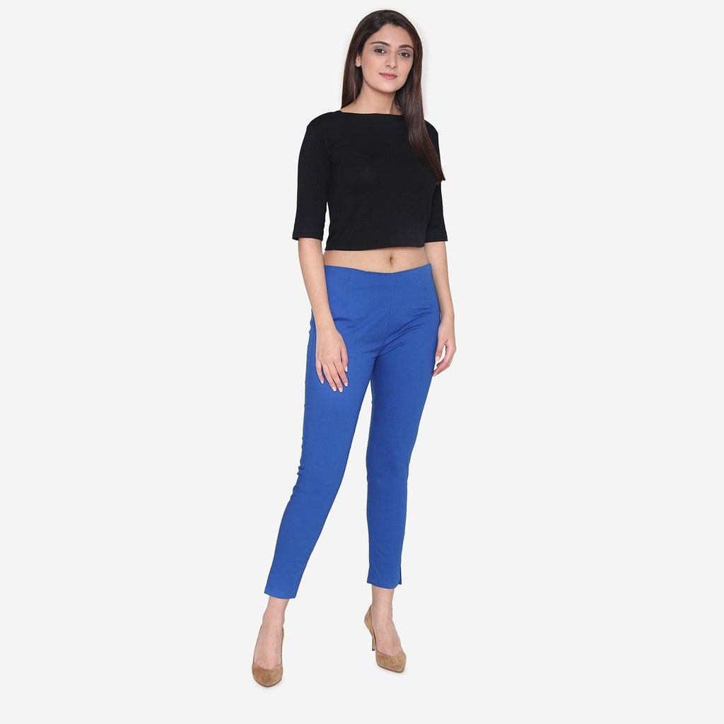Buy Royal Blue Pants for Women by AURELIA Online | Ajio.com