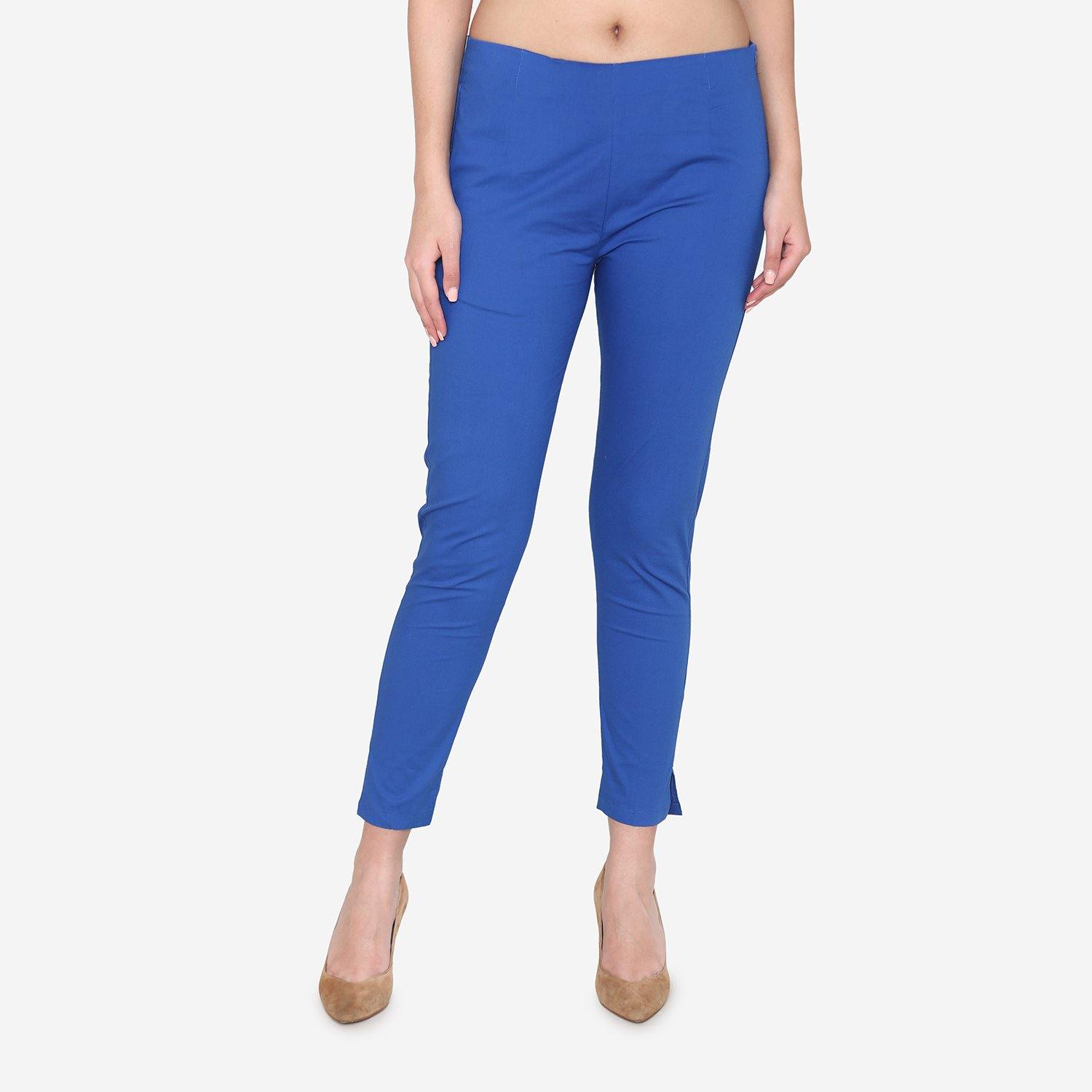 Dcot by Donear Mens Blue Cotton Trousers