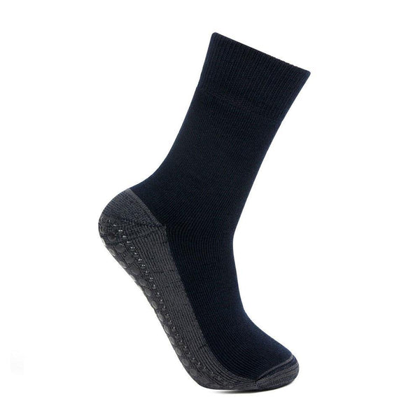 Women's Woolen Anthra Color Anti-Skid (Gripper) Indoor Socks