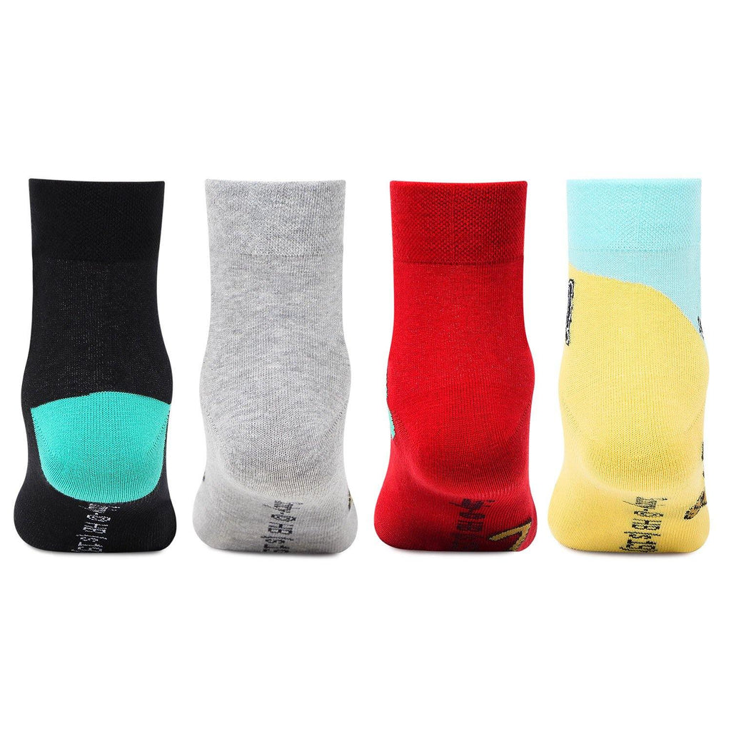 Kids Multicolor Loafer Socks ( 3-5 Years ) - Pack of 4 – BONJOUR