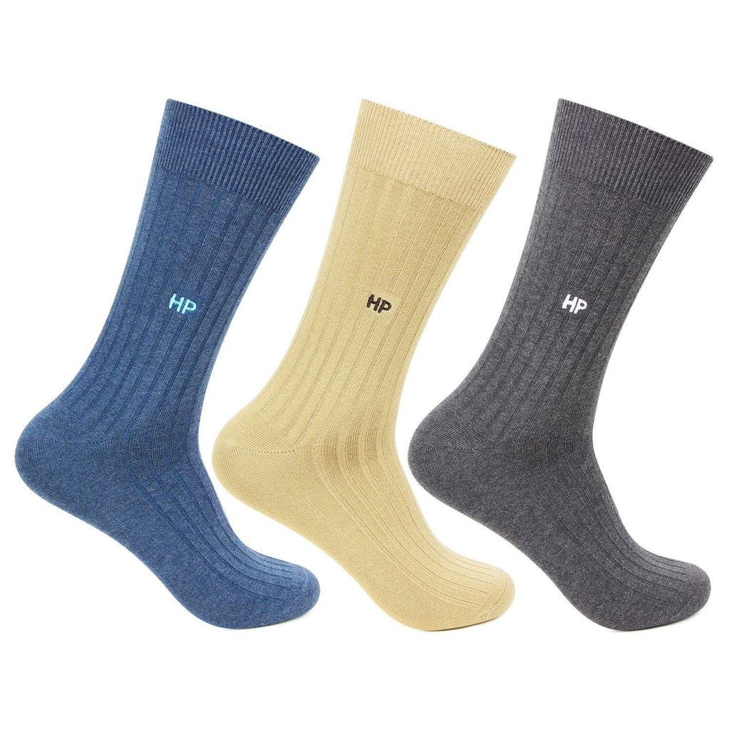 Hush Puppies Men's Cotton Crew Rib Socks - Pack of 3 - Bonjour Group