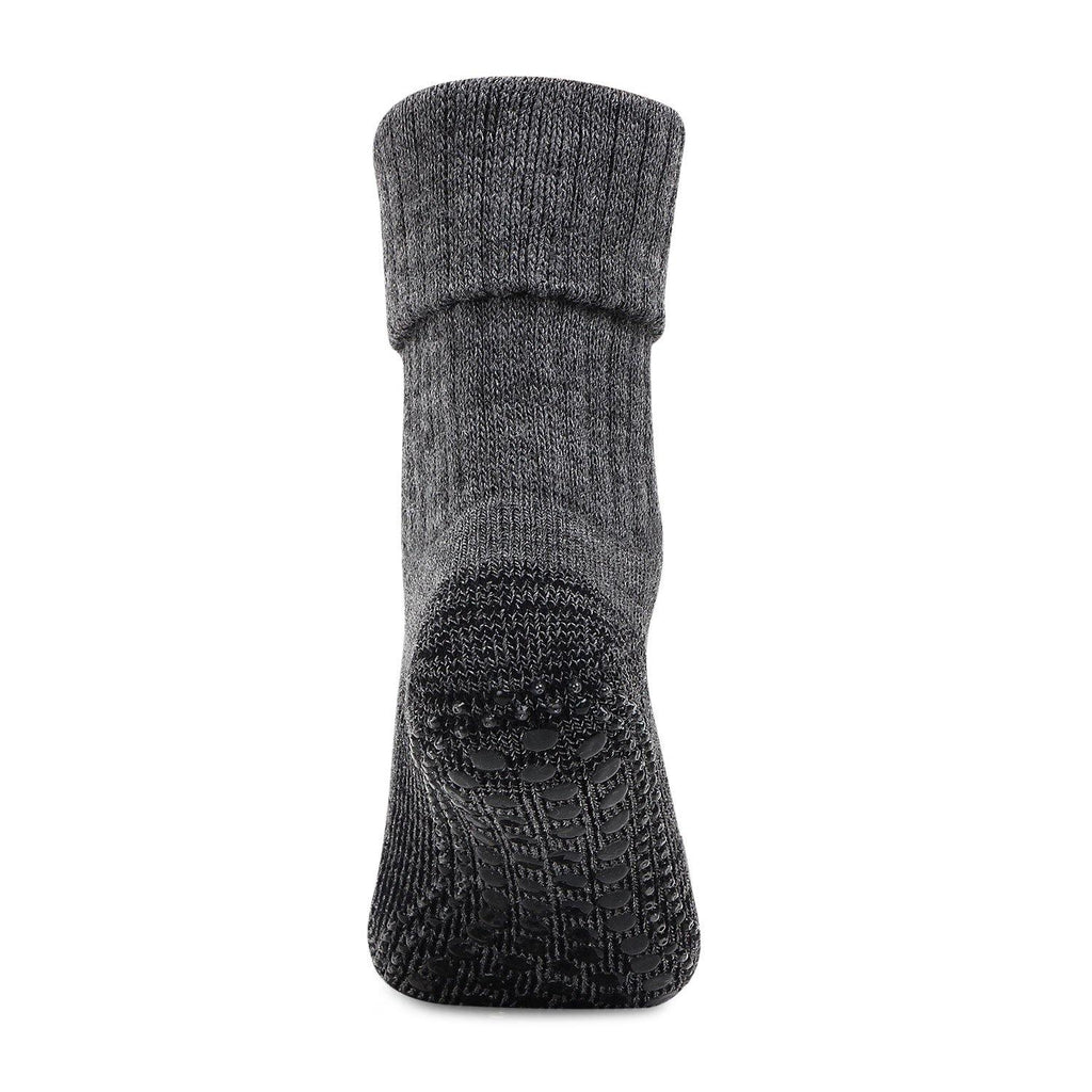 Women's Woolen Anthra Color Anti-Skid (Gripper) Indoor Socks