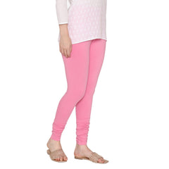 Baby Pink Ruby Cotton Stretchable Leggings, Size: XL,XXL, Churidar
