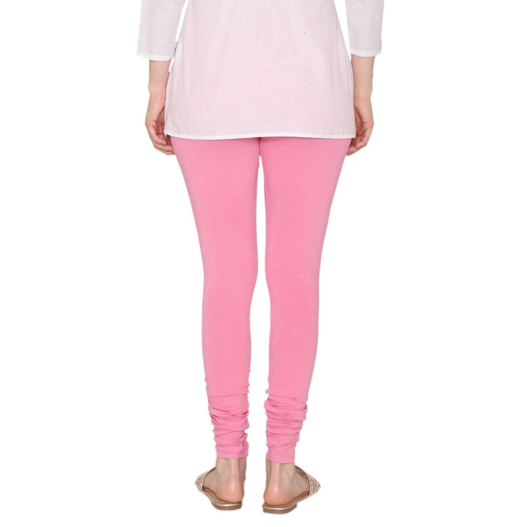 1 Pcs Pink color Leggings Comfortable Cotton Spandex for Women