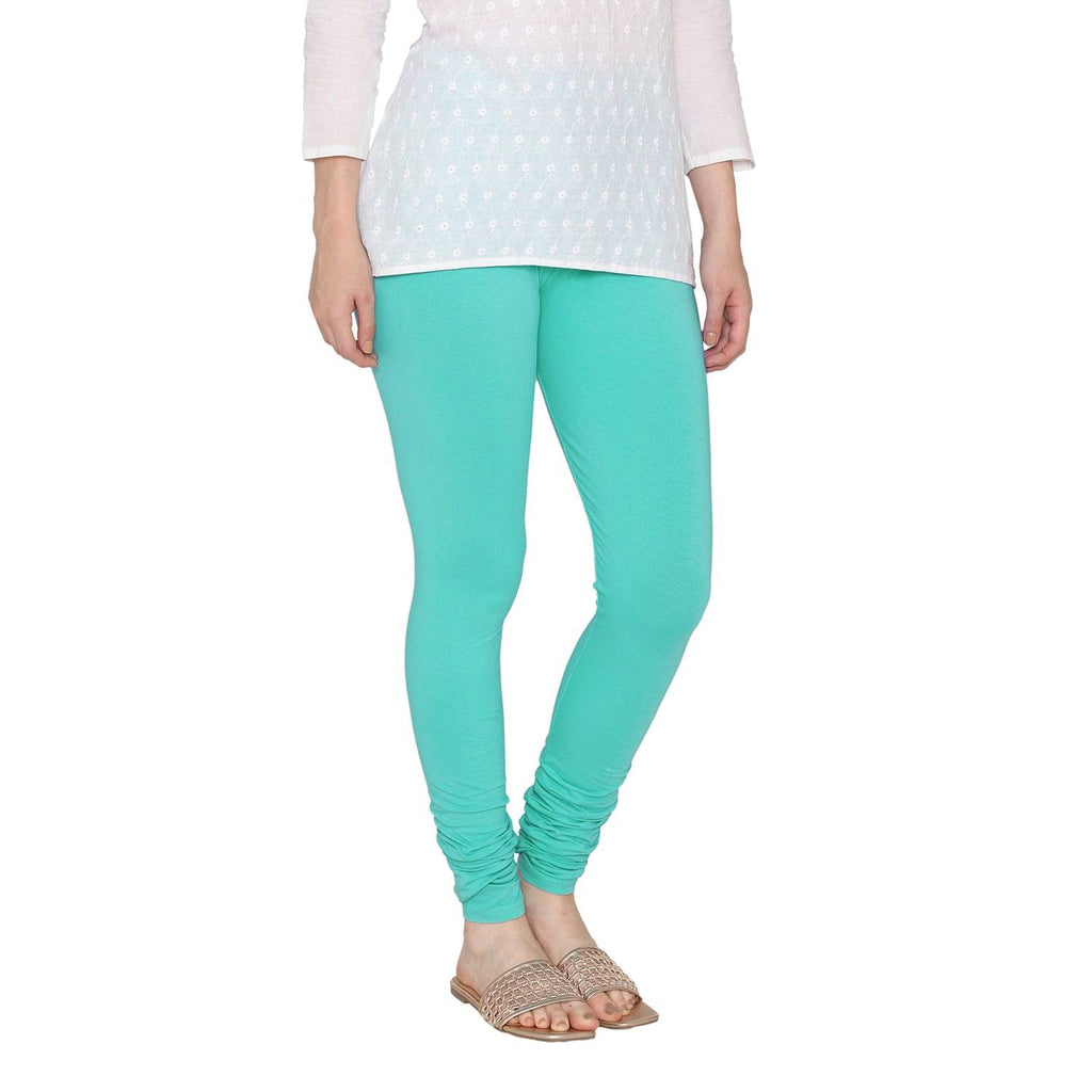 Vami Women's Cotton Stretchable Churidar Legging - Sapphire – BONJOUR
