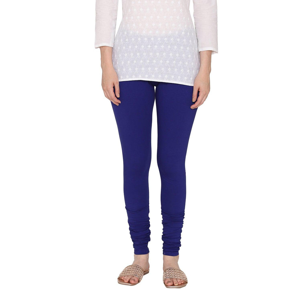 Sky Blue Color Legi Churidar Leggings for Women Cotton Bollywood Style Pant  | eBay