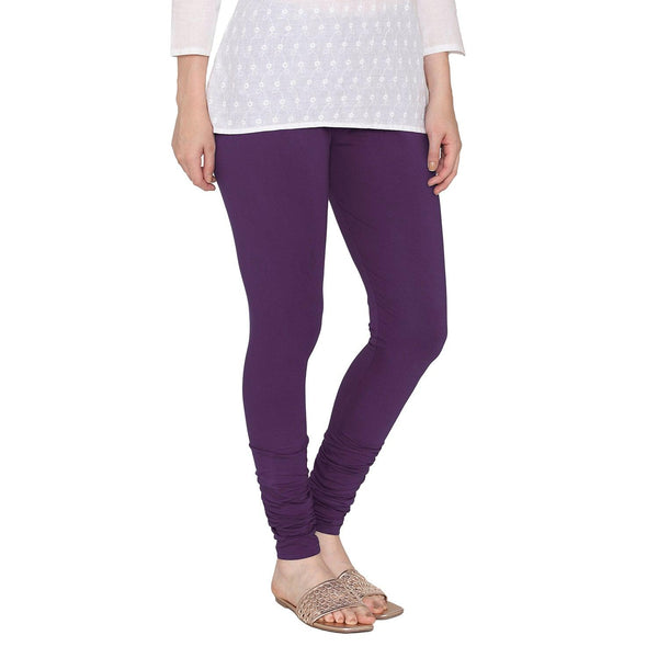 Buy Purple Leggings for Women by CURARE Online | Ajio.com