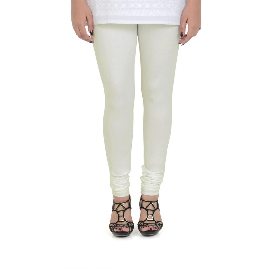 Women White Solid Ankle-Length Leggings – Styched Fashion