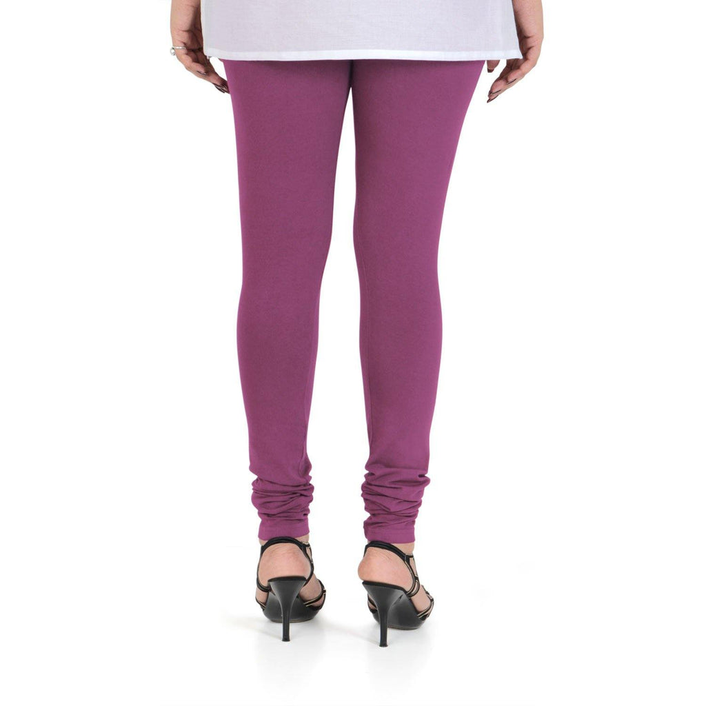 Vami Women's Cotton Stretchable Churidar Legging - Beetroot Purple – BONJOUR
