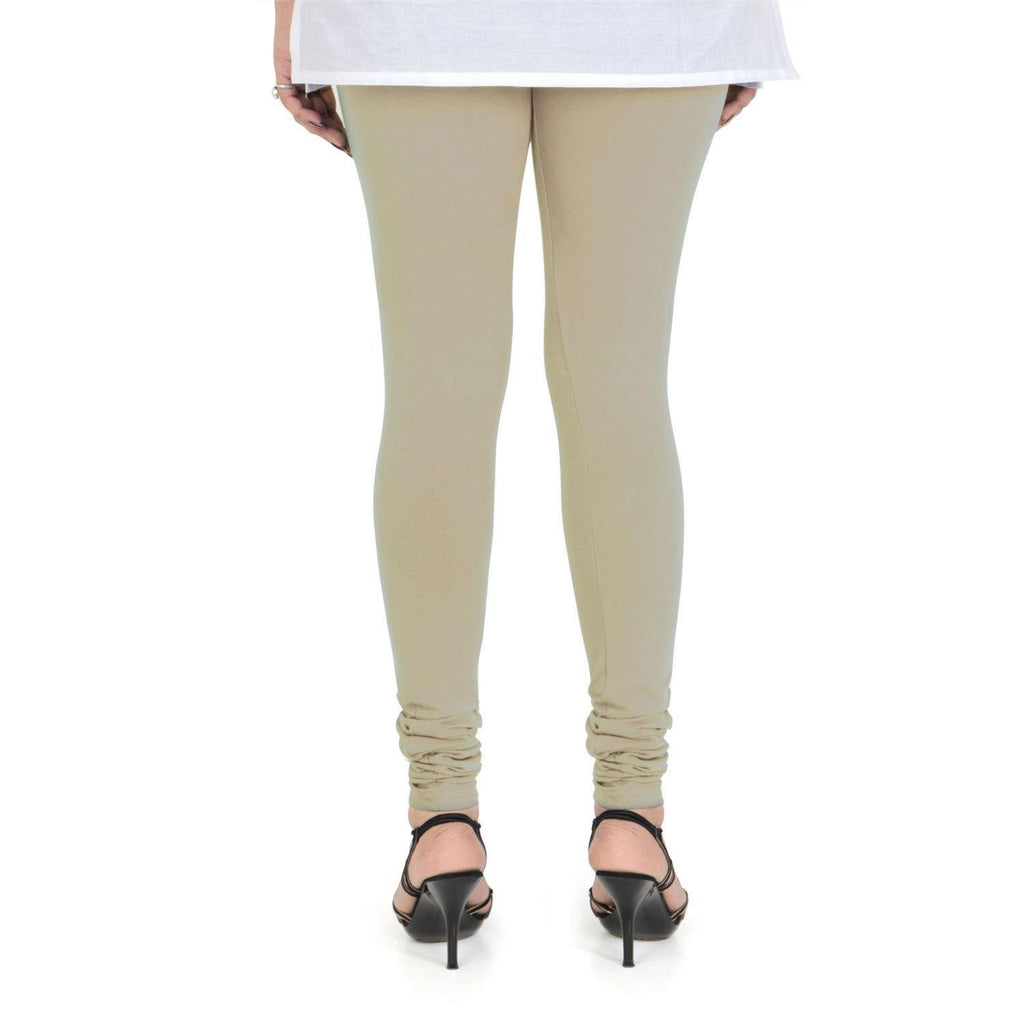 Vami Women's Cotton Stretchable Churidar Legging - Beige – BONJOUR